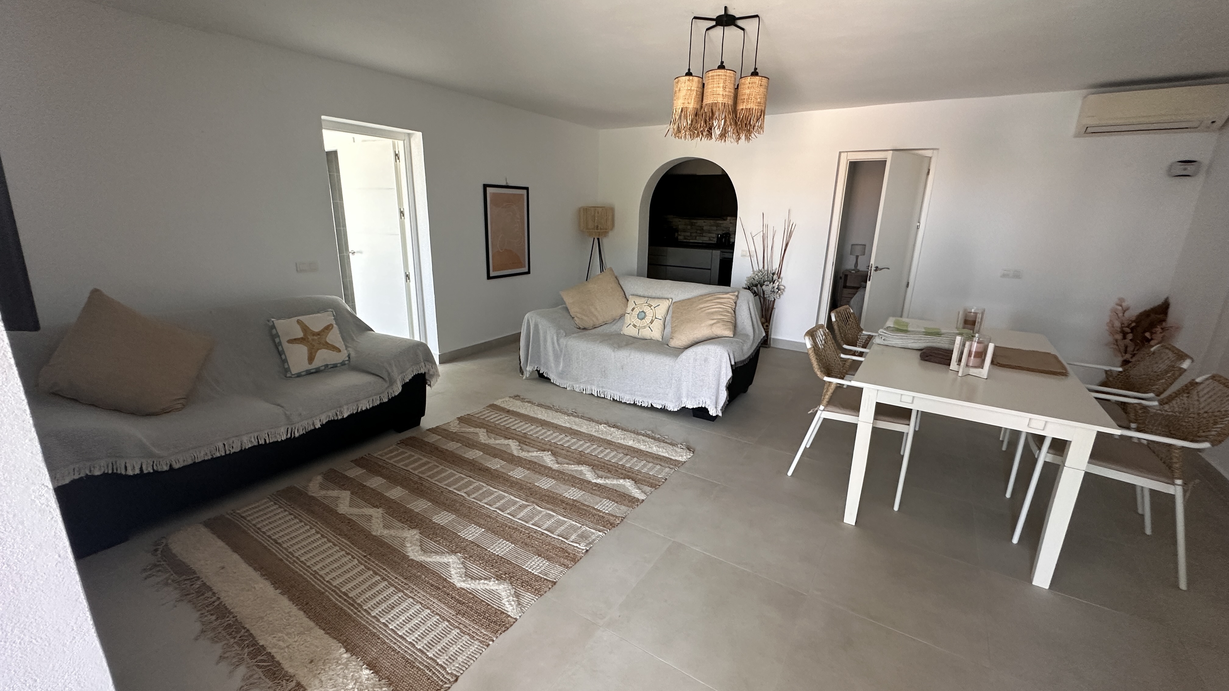 Boho-style guest lounge