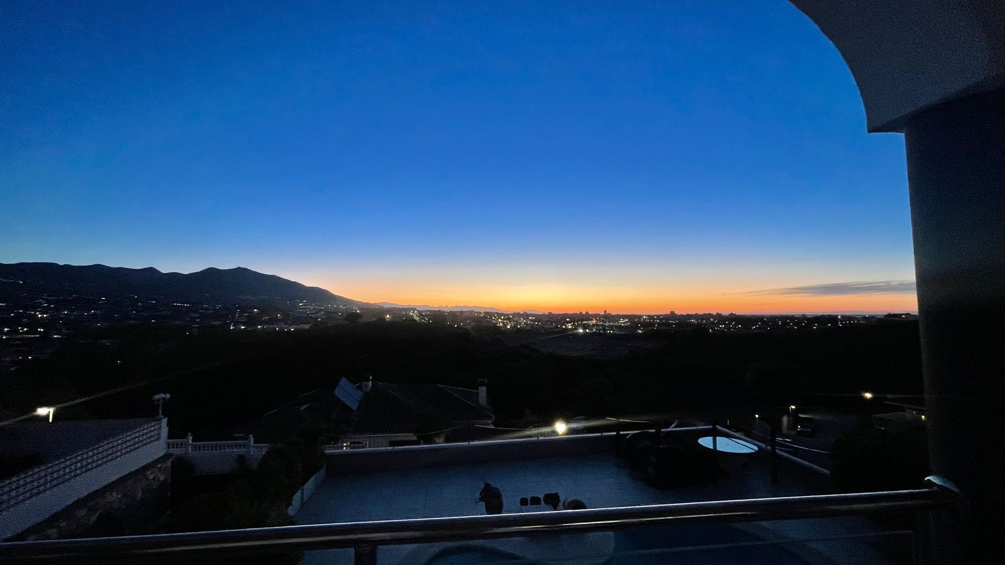 Dawn view from the villa